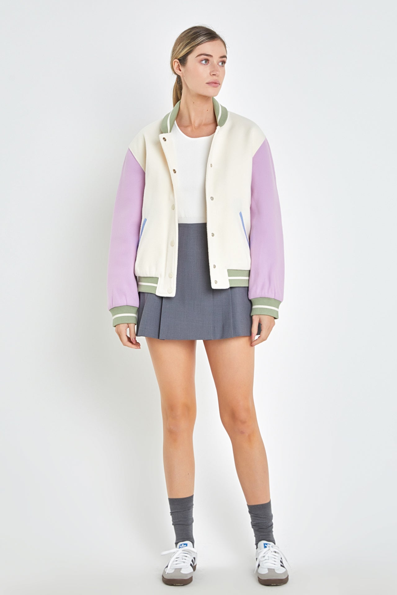 ENGLISH FACTORY - Colorblock Bomber Jacket - JACKETS available at Objectrare