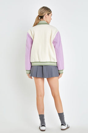 ENGLISH FACTORY - Colorblock Bomber Jacket - JACKETS available at Objectrare
