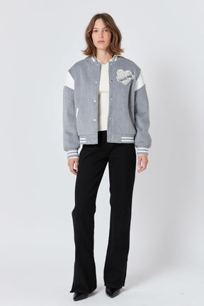 ENDLESS ROSE - Endless Rose - Patch Detail Bomber Jacket - JACKETS available at Objectrare