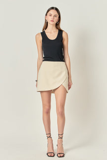 ENGLISH FACTORY - High Waist Overlay Skort - SKORTS available at Objectrare