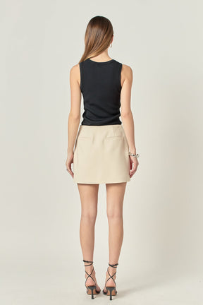 ENGLISH FACTORY - High Waist Overlay Skort - SKORTS available at Objectrare