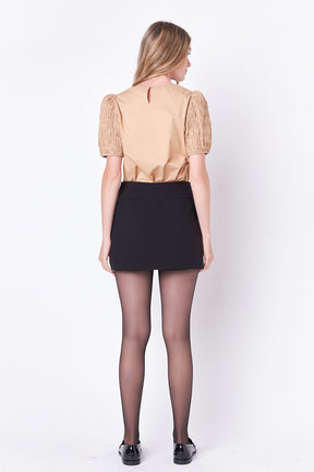 ENGLISH FACTORY - High Waist Overlay Skort - SKORTS available at Objectrare