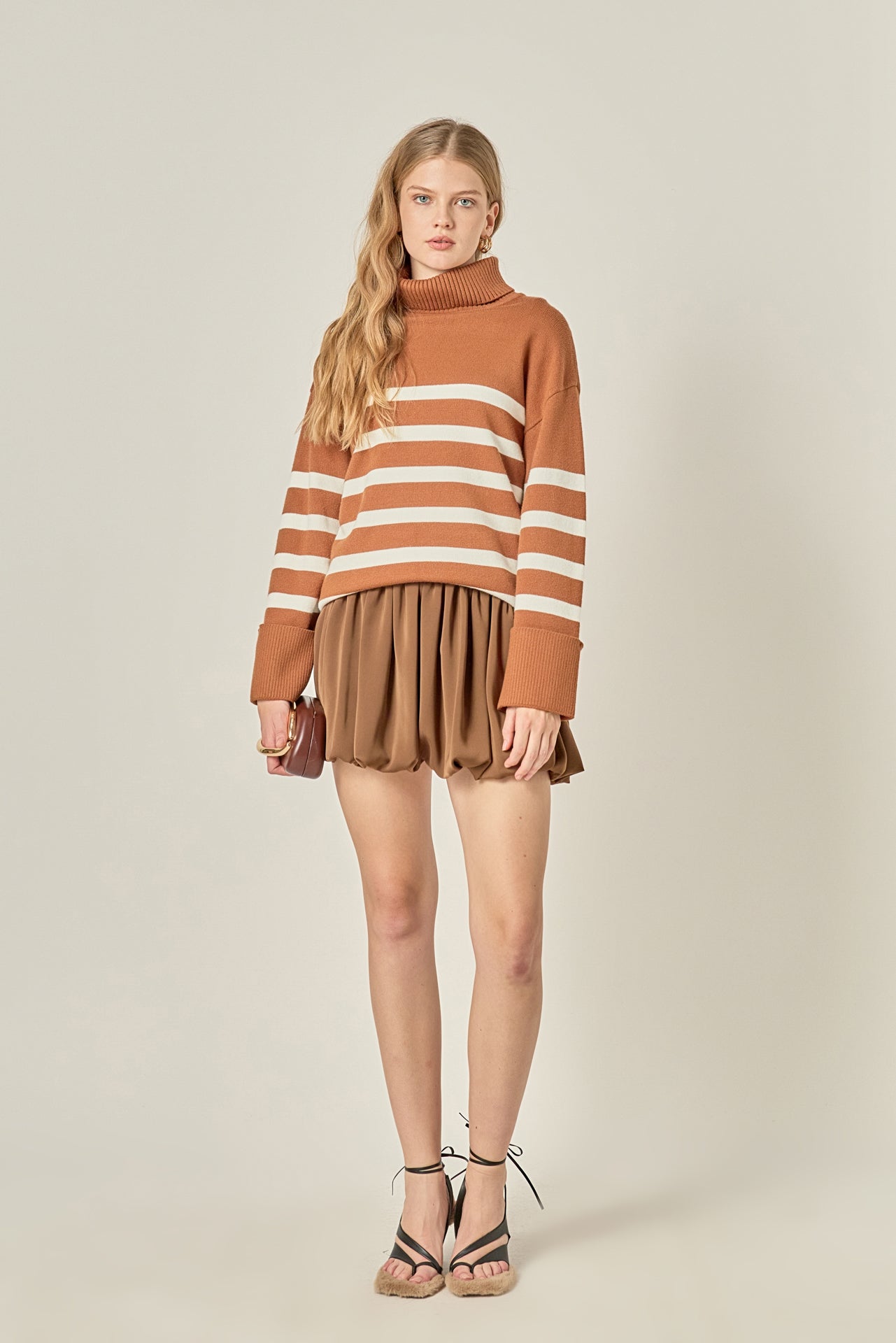 ENGLISH FACTORY - Turtle Neck Stripe Sweater - SWEATERS & KNITS available at Objectrare