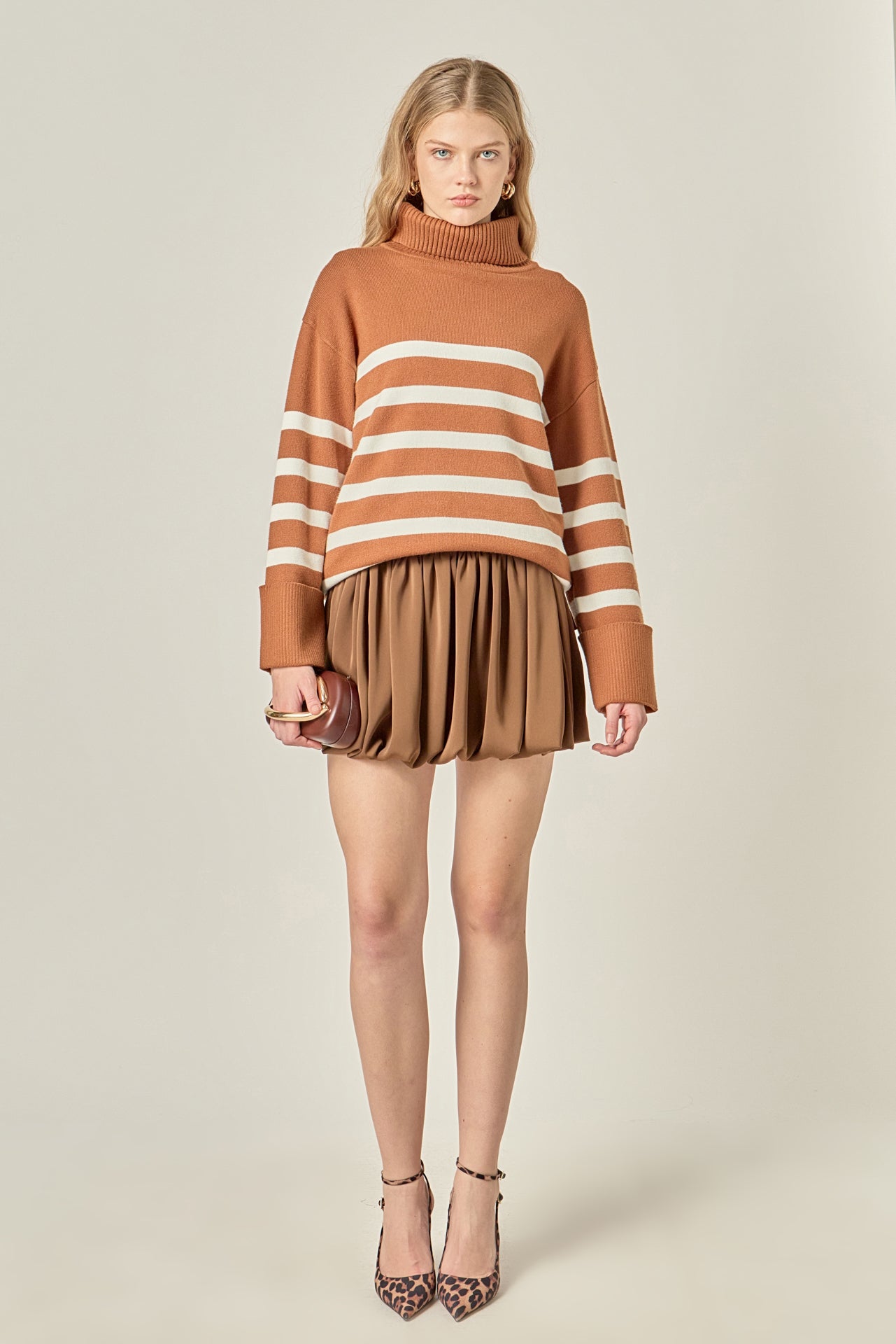 ENGLISH FACTORY - Turtle Neck Stripe Sweater - SWEATERS & KNITS available at Objectrare