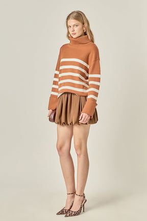 ENGLISH FACTORY - Turtle Neck Stripe Sweater - SWEATERS & KNITS available at Objectrare