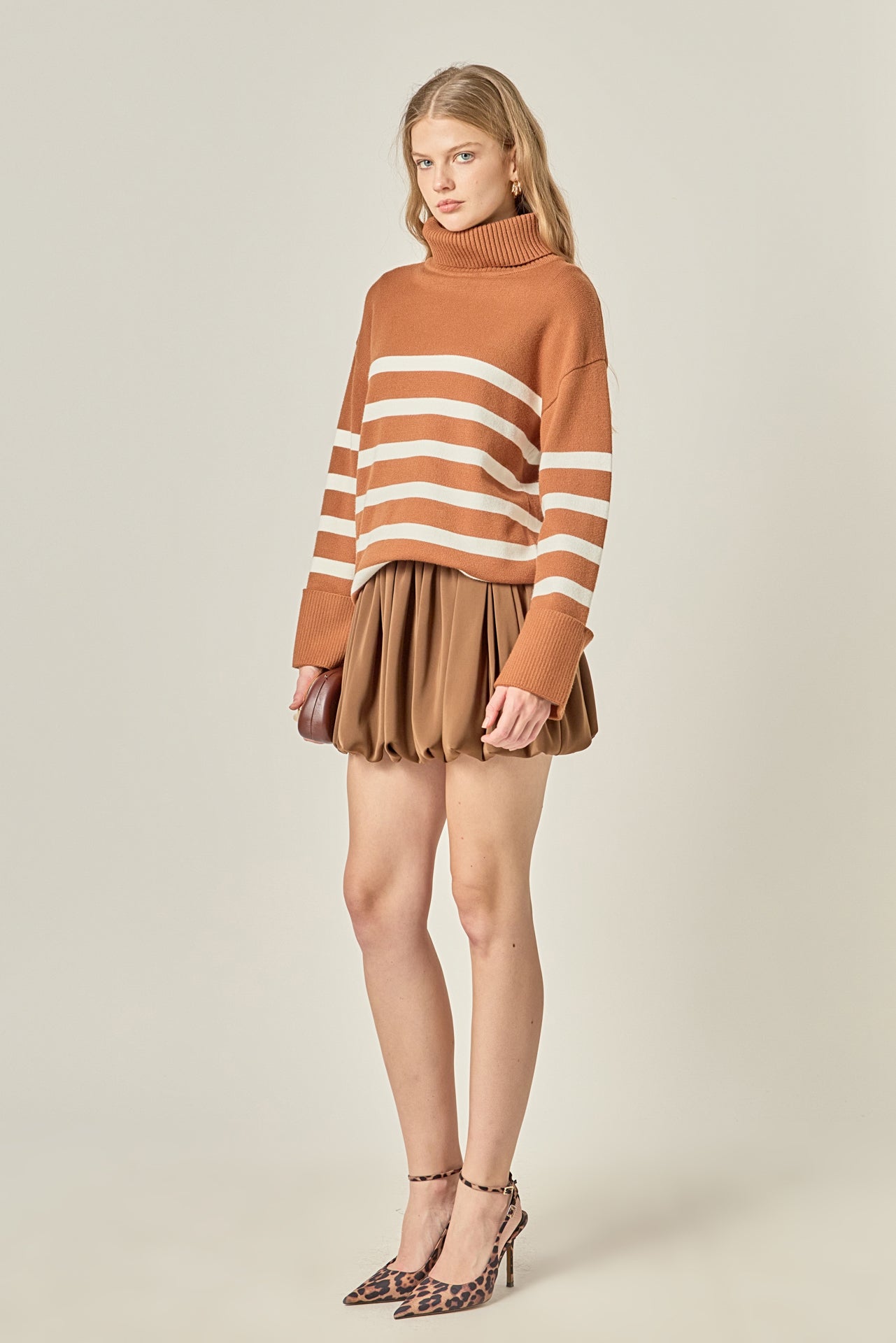 ENGLISH FACTORY - Turtle Neck Stripe Sweater - SWEATERS & KNITS available at Objectrare