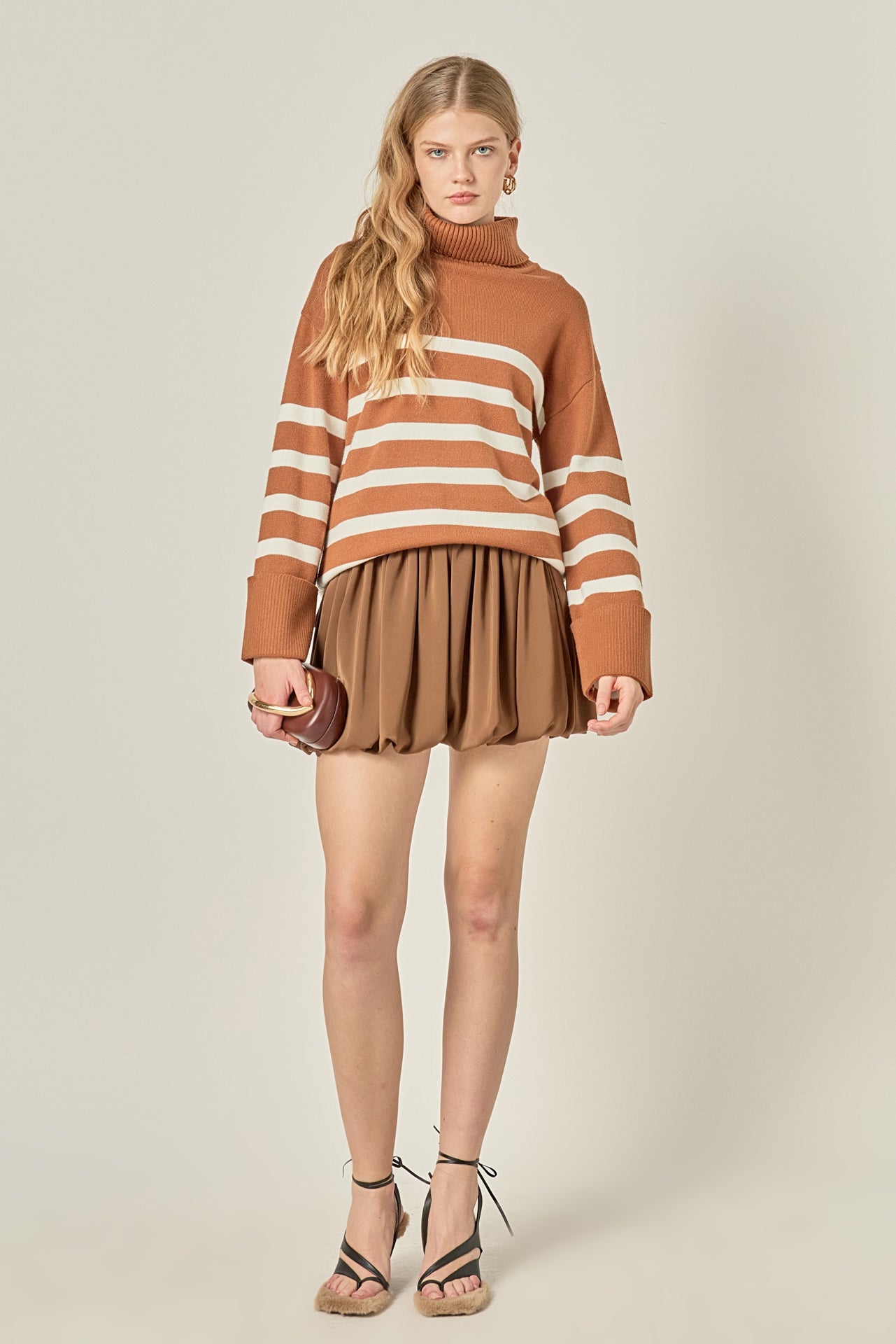 ENGLISH FACTORY - Turtle Neck Stripe Sweater - SWEATERS & KNITS available at Objectrare