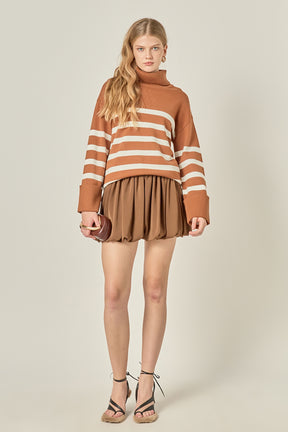 ENGLISH FACTORY - Turtle Neck Stripe Sweater - SWEATERS & KNITS available at Objectrare