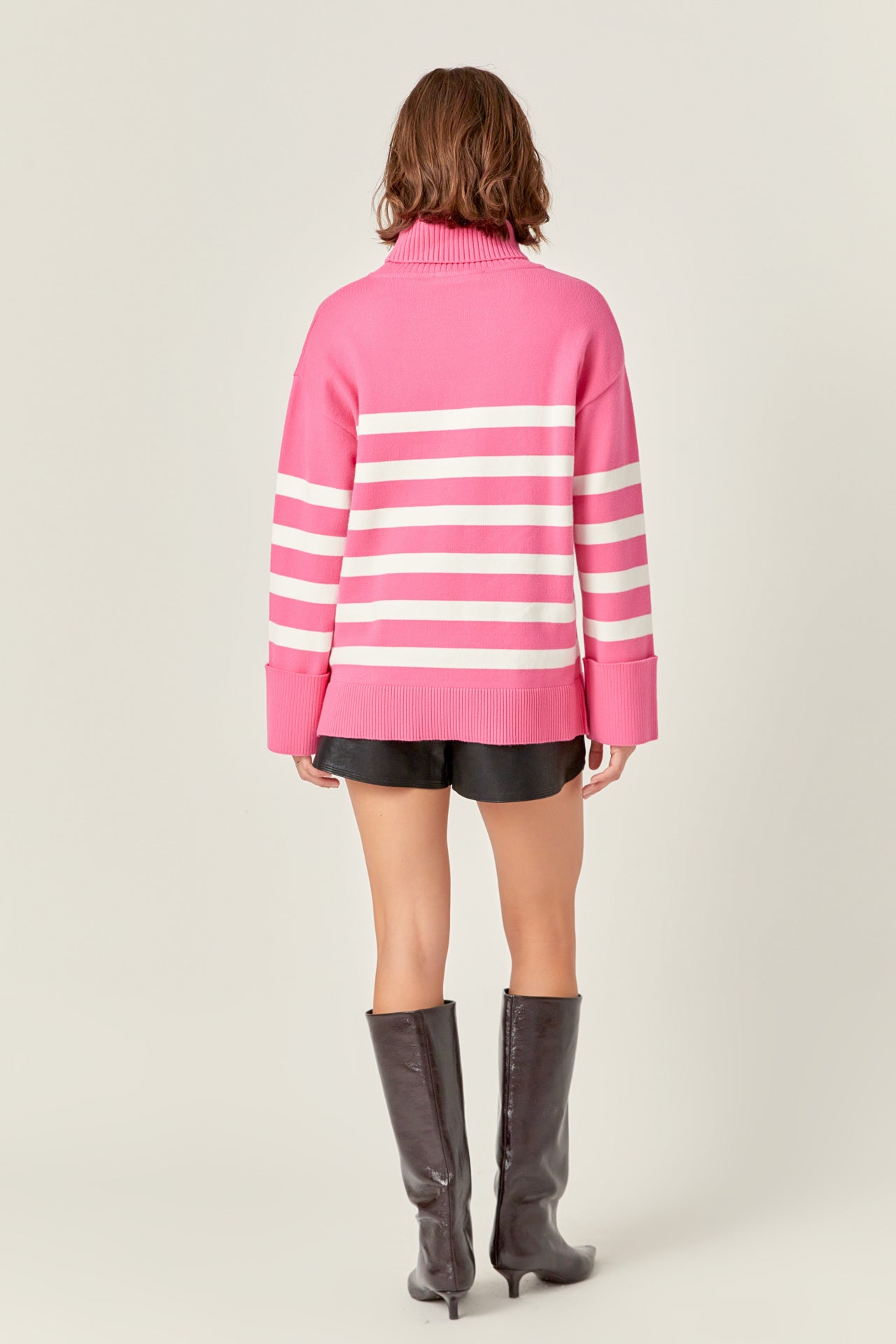 ENGLISH FACTORY - Turtle Neck Stripe Sweater - SWEATERS & KNITS available at Objectrare