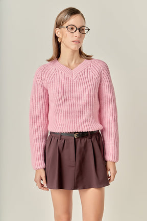 ENGLISH FACTORY - Round-neck Knit Sweater - SWEATERS & KNITS available at Objectrare