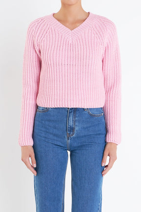 ENGLISH FACTORY - English Factory - V-neck Knit Sweater - SWEATERS & KNITS available at Objectrare