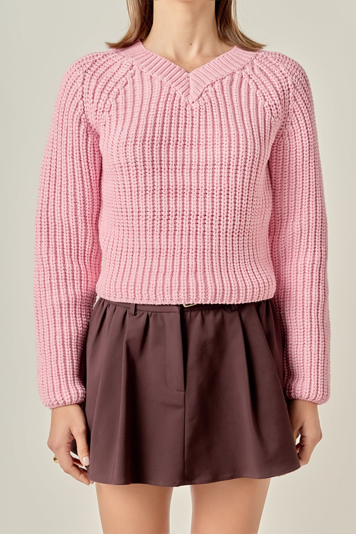 ENGLISH FACTORY - V-neck Knit Sweater - SWEATERS & KNITS available at Objectrare