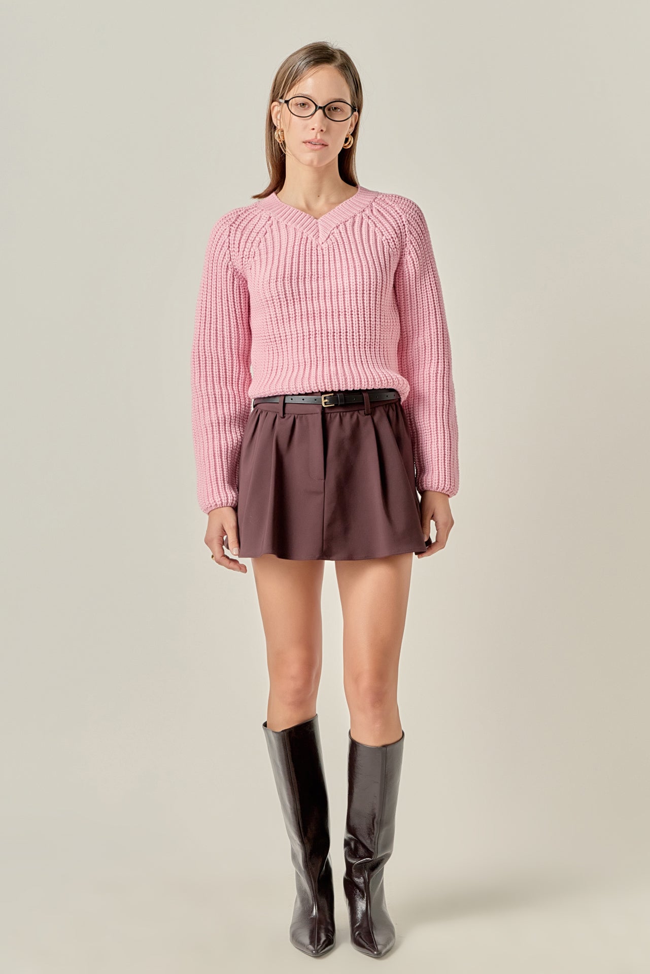 ENGLISH FACTORY - V-neck Knit Sweater - SWEATERS & KNITS available at Objectrare