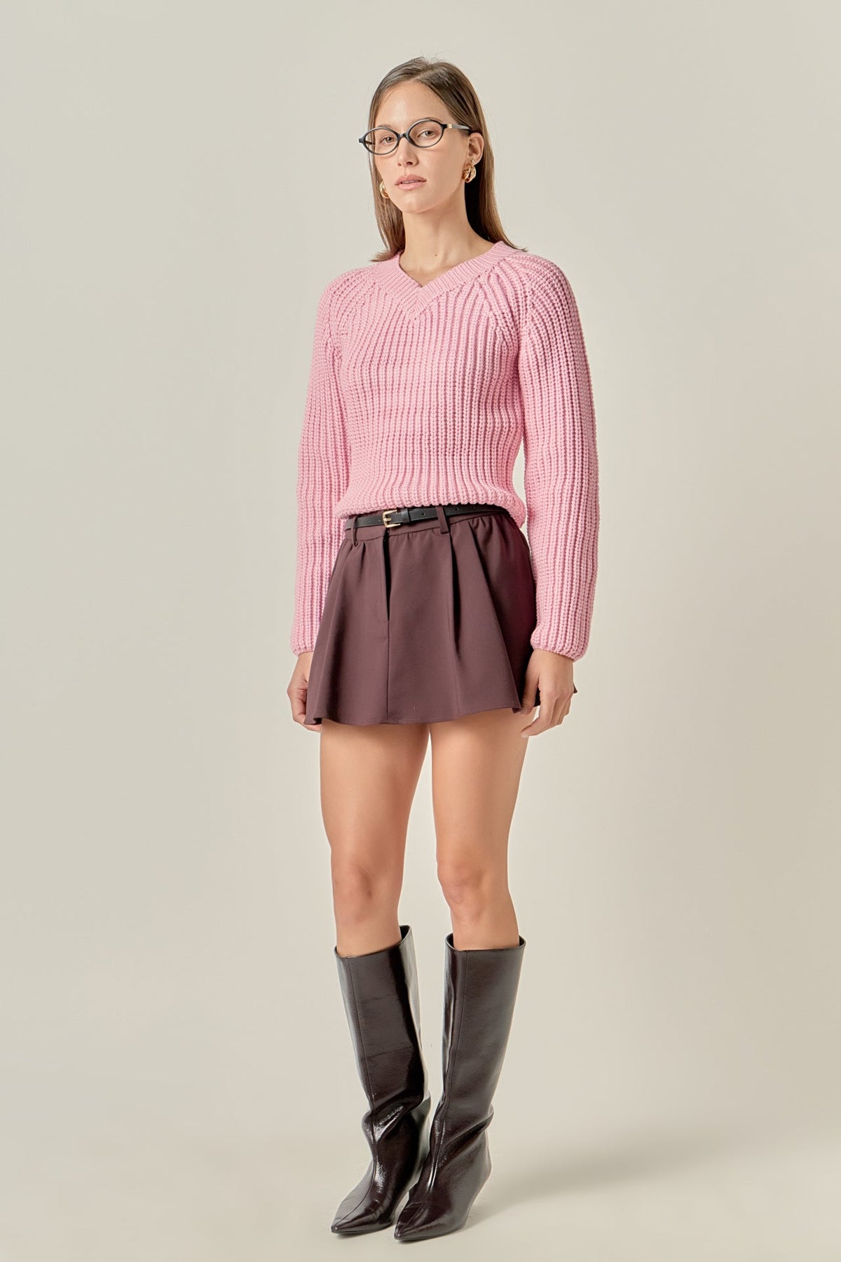 ENGLISH FACTORY - V-neck Knit Sweater - SWEATERS & KNITS available at Objectrare