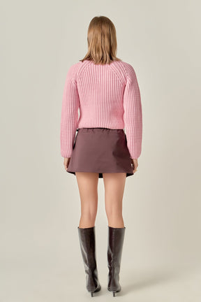 ENGLISH FACTORY - Round-neck Knit Sweater - SWEATERS & KNITS available at Objectrare