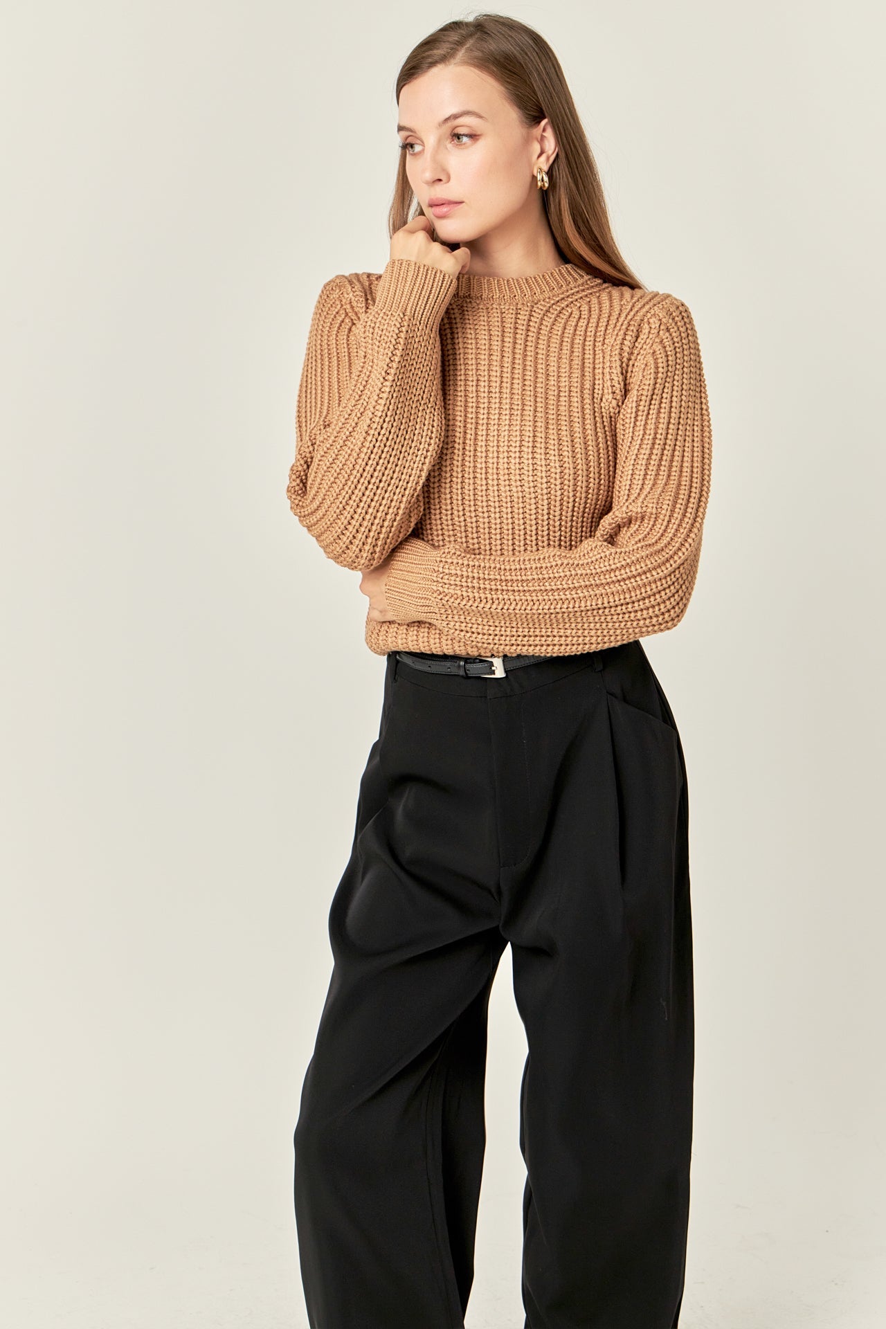 ENGLISH FACTORY - English Factory - Round-neck Knit Sweater - SWEATERS & KNITS available at Objectrare