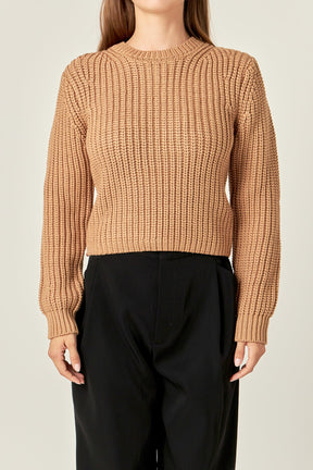 ENGLISH FACTORY - English Factory - Round-neck Knit Sweater - SWEATERS & KNITS available at Objectrare