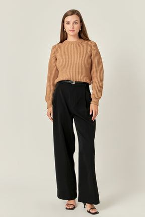 ENGLISH FACTORY - English Factory - Round-neck Knit Sweater - SWEATERS & KNITS available at Objectrare