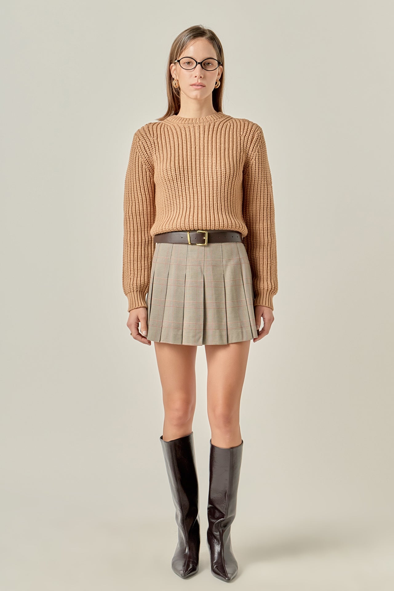 ENGLISH FACTORY - Round-neck Knit Sweater - SWEATERS & KNITS available at Objectrare