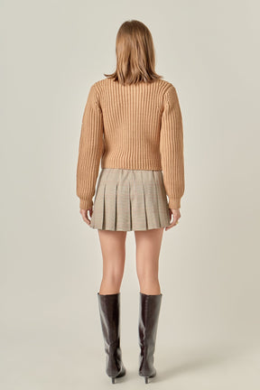 ENGLISH FACTORY - Round-neck Knit Sweater - SWEATERS & KNITS available at Objectrare