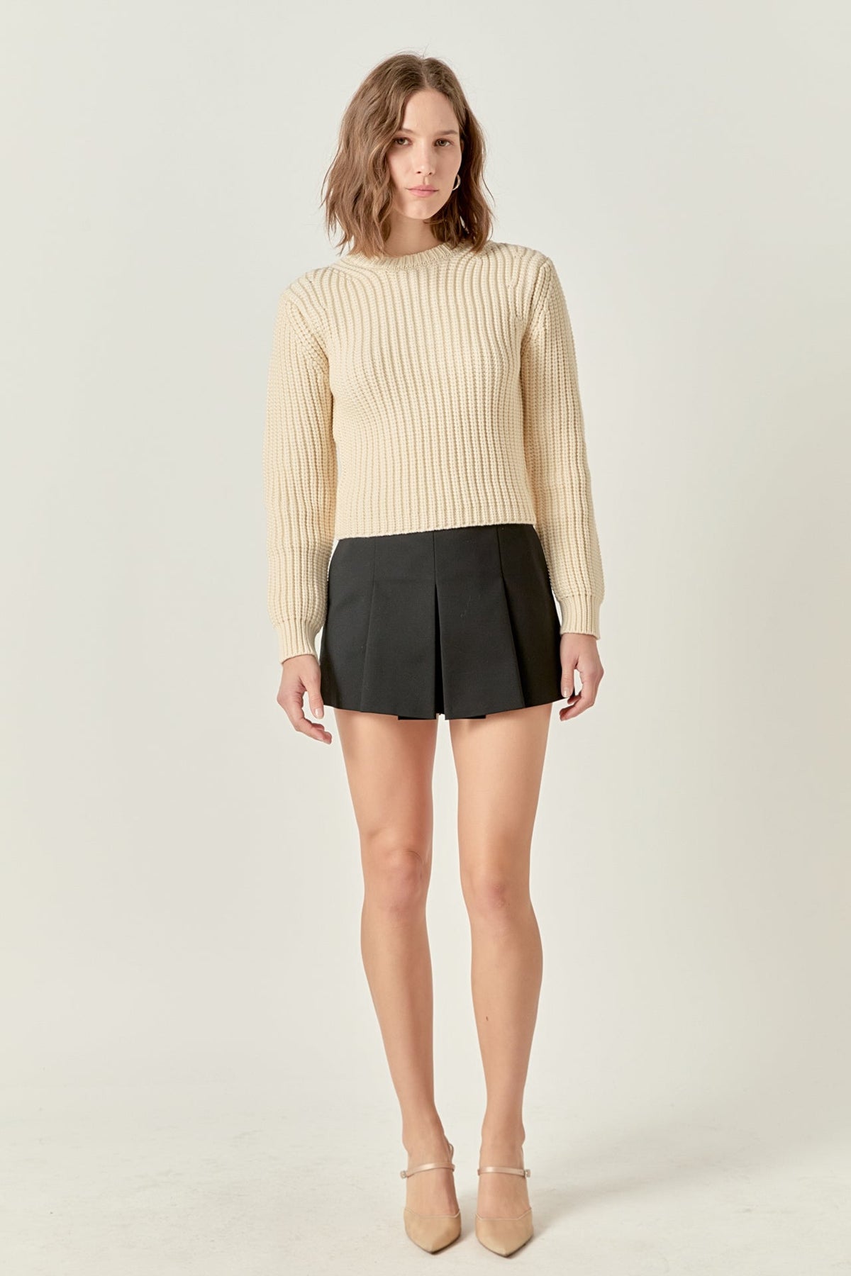 ENGLISH FACTORY - Round-neck Knit Sweater - SWEATERS & KNITS available at Objectrare