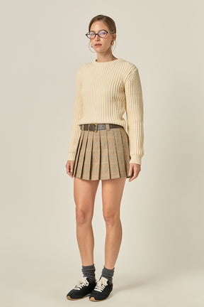 ENGLISH FACTORY - Round-neck Knit Sweater - SWEATERS & KNITS available at Objectrare