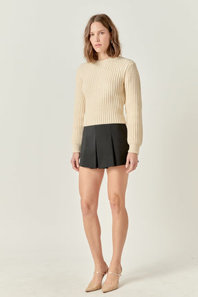 ENGLISH FACTORY - Round-neck Knit Sweater - SWEATERS & KNITS available at Objectrare
