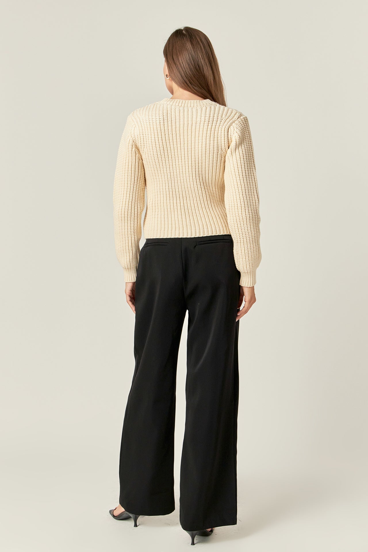 ENGLISH FACTORY - English Factory - Round-neck Knit Sweater - SWEATERS & KNITS available at Objectrare