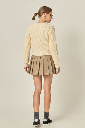 ENGLISH FACTORY - Round-neck Knit Sweater - SWEATERS & KNITS available at Objectrare