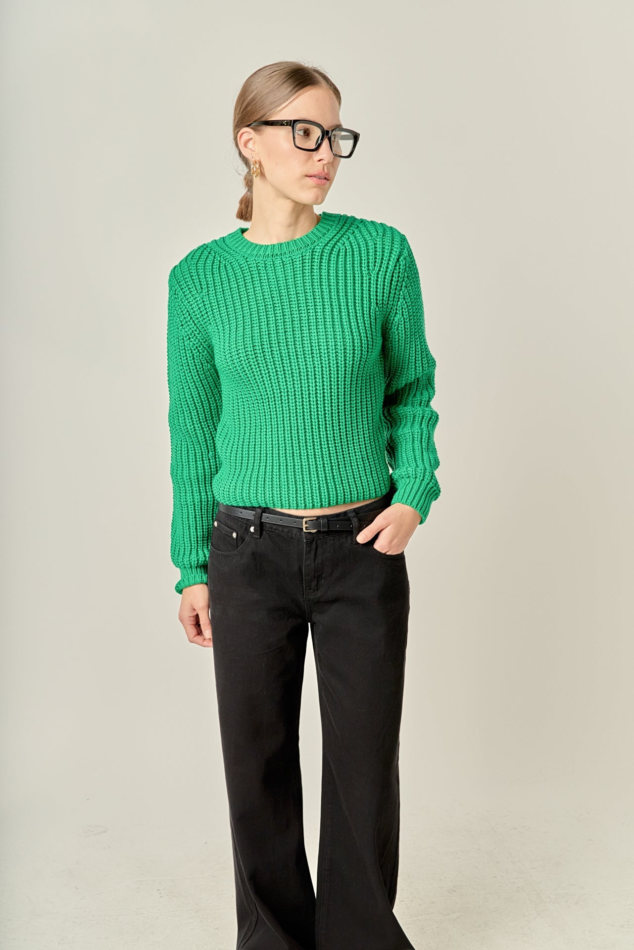 ENGLISH FACTORY - Round-neck Knit Sweater - SWEATERS & KNITS available at Objectrare