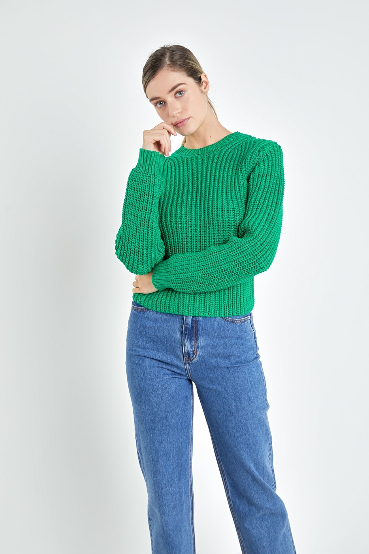 ENGLISH FACTORY - Round-neck Knit Sweater - SWEATERS & KNITS available at Objectrare
