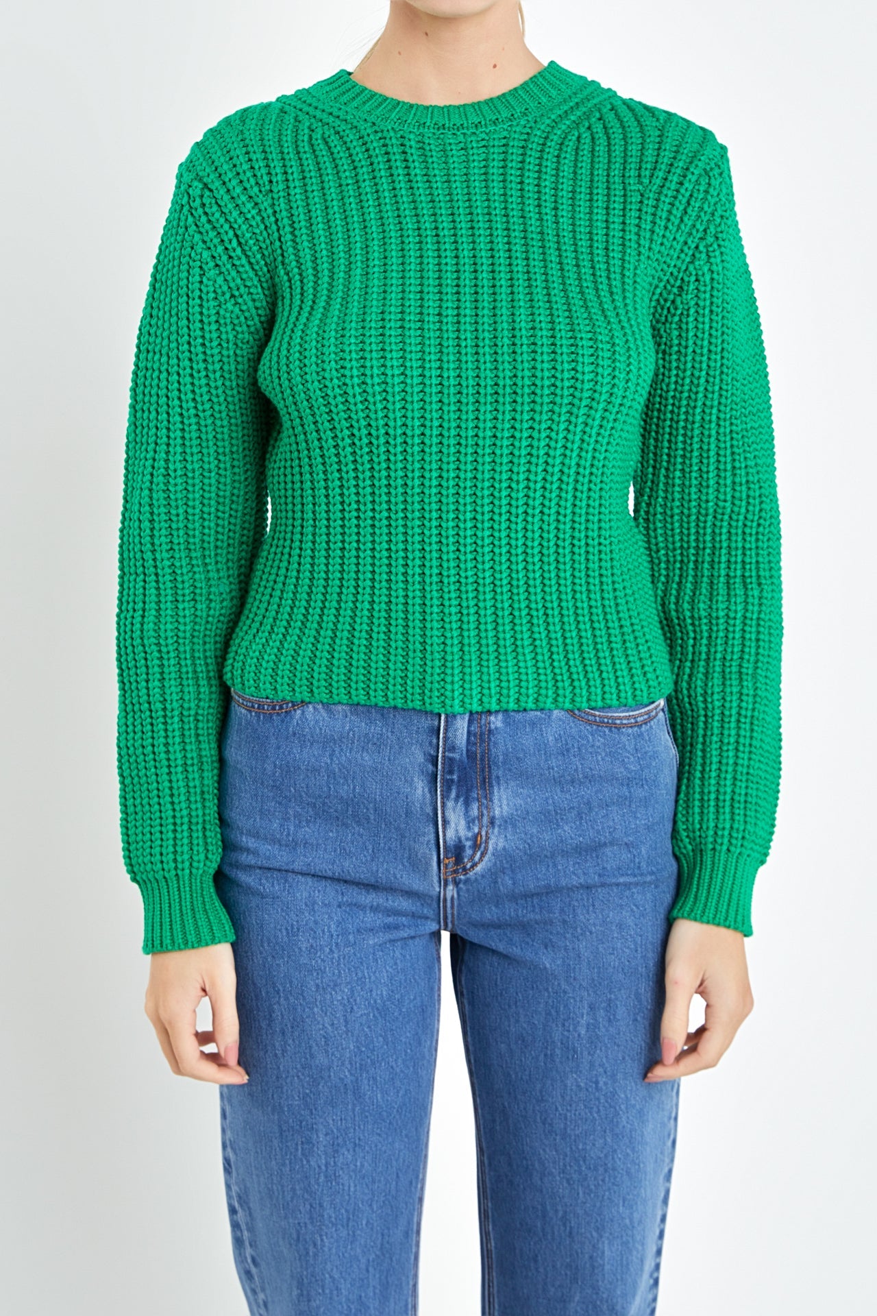 ENGLISH FACTORY - Round-neck Knit Sweater - SWEATERS & KNITS available at Objectrare
