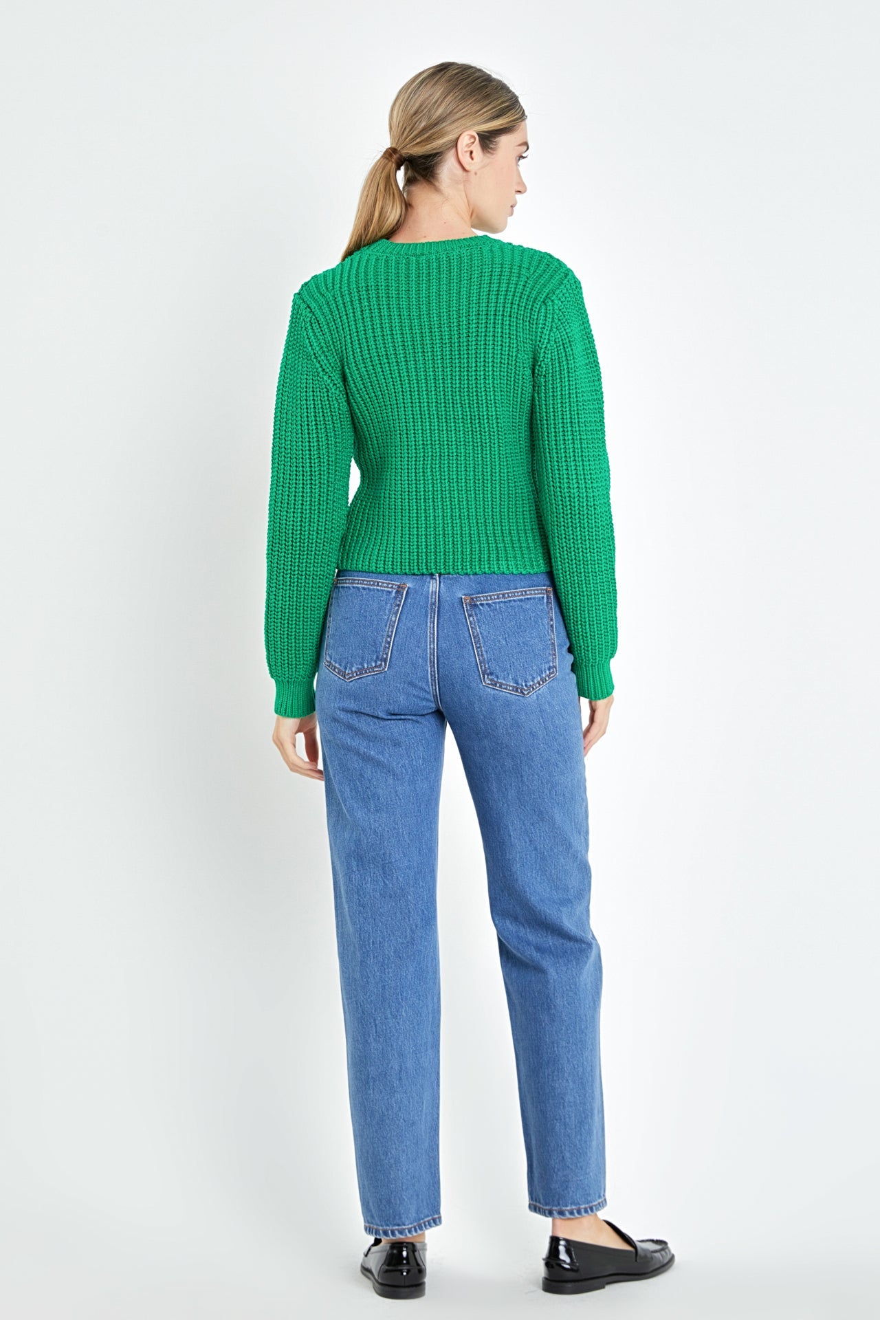 ENGLISH FACTORY - Round-neck Knit Sweater - SWEATERS & KNITS available at Objectrare