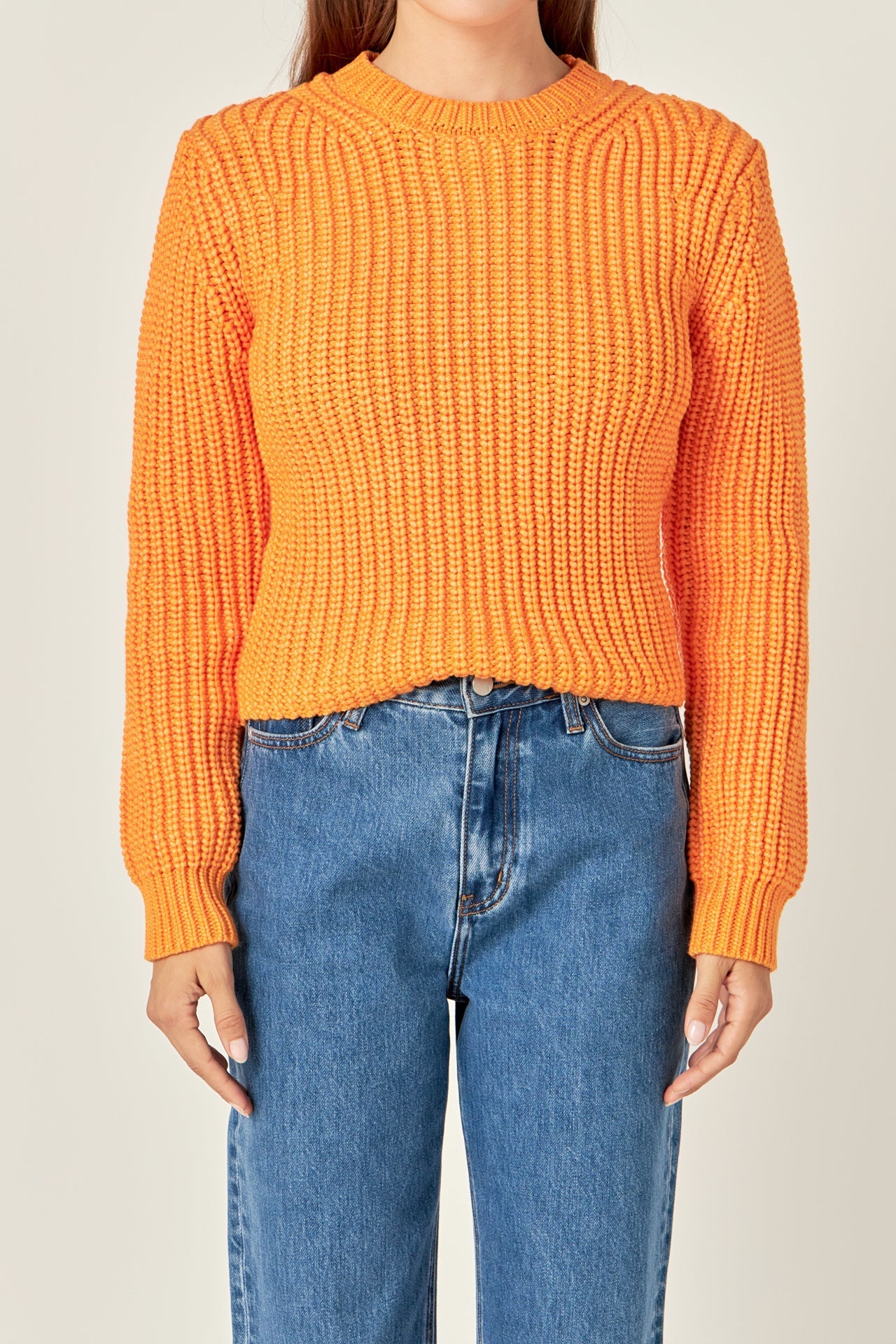 ENGLISH FACTORY - Round-neck Knit Sweater - SWEATERS & KNITS available at Objectrare