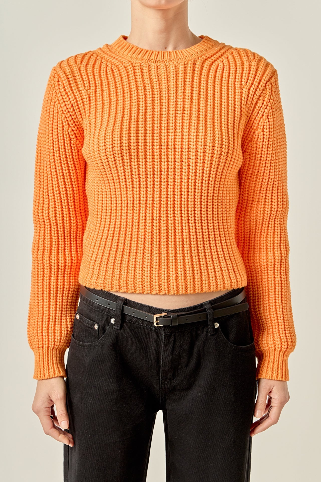 ENGLISH FACTORY - Round-neck Knit Sweater - SWEATERS & KNITS available at Objectrare