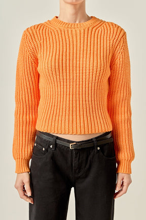 ENGLISH FACTORY - Round-neck Knit Sweater - SWEATERS & KNITS available at Objectrare