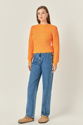 ENGLISH FACTORY - Round-neck Knit Sweater - SWEATERS & KNITS available at Objectrare