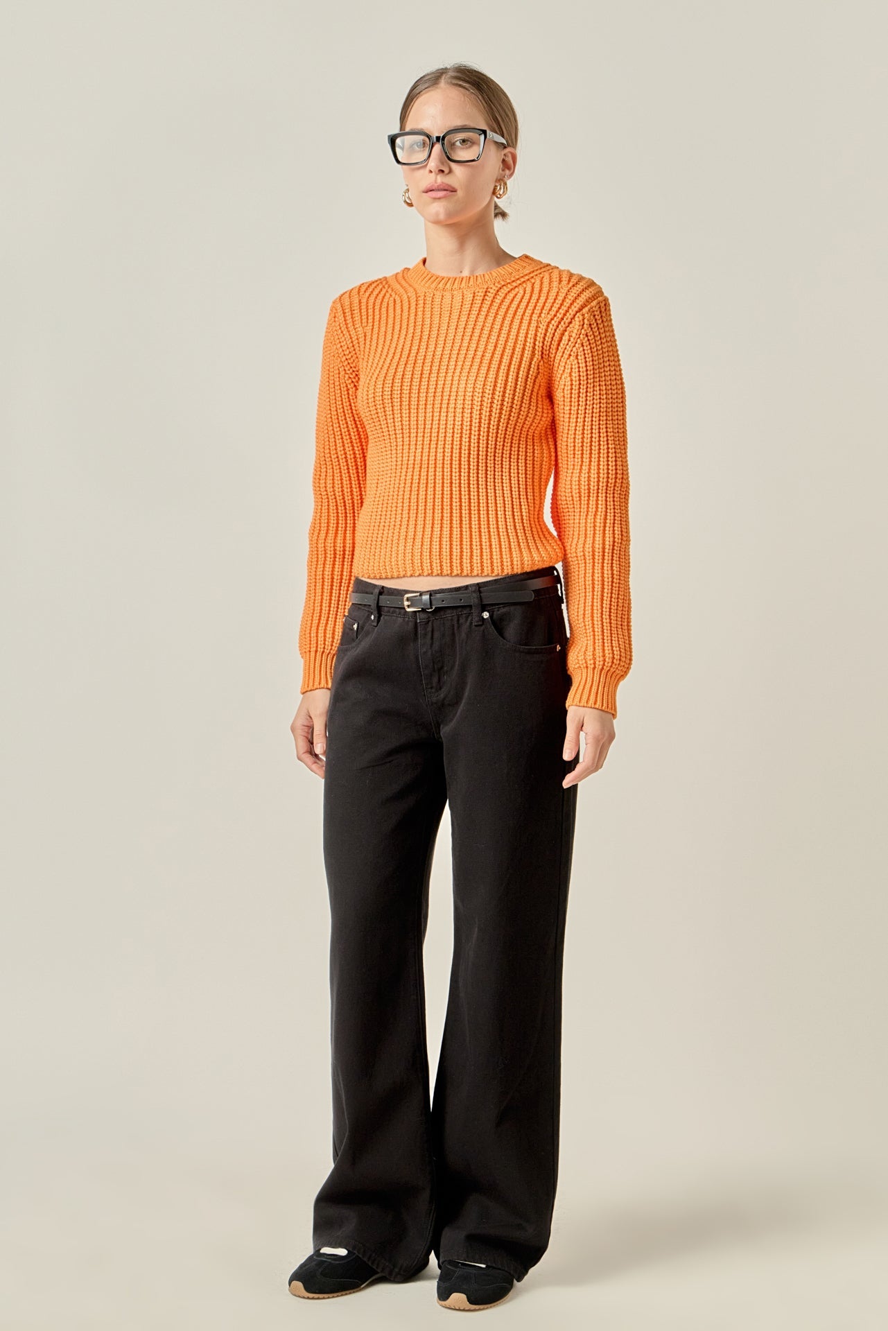 ENGLISH FACTORY - Round-neck Knit Sweater - SWEATERS & KNITS available at Objectrare