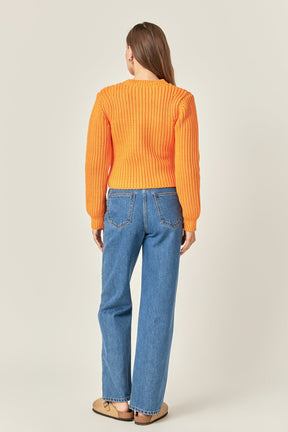 ENGLISH FACTORY - English Factory - Round-neck Knit Sweater - SWEATERS & KNITS available at Objectrare