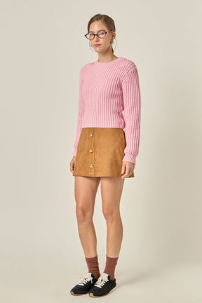 ENGLISH FACTORY - Round-neck Knit Sweater - SWEATERS & KNITS available at Objectrare