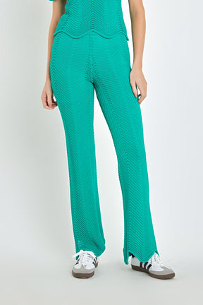 ENGLISH FACTORY - Crochet Knit Pants - PANTS available at Objectrare