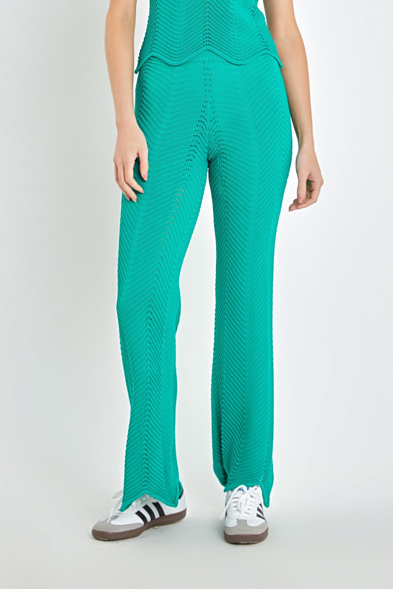 ENGLISH FACTORY - English Factory - Crochet Knit Pants - PANTS available at Objectrare