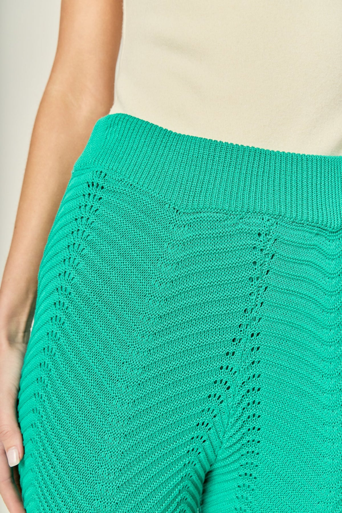 ENGLISH FACTORY - Crochet Knit Pants - PANTS available at Objectrare