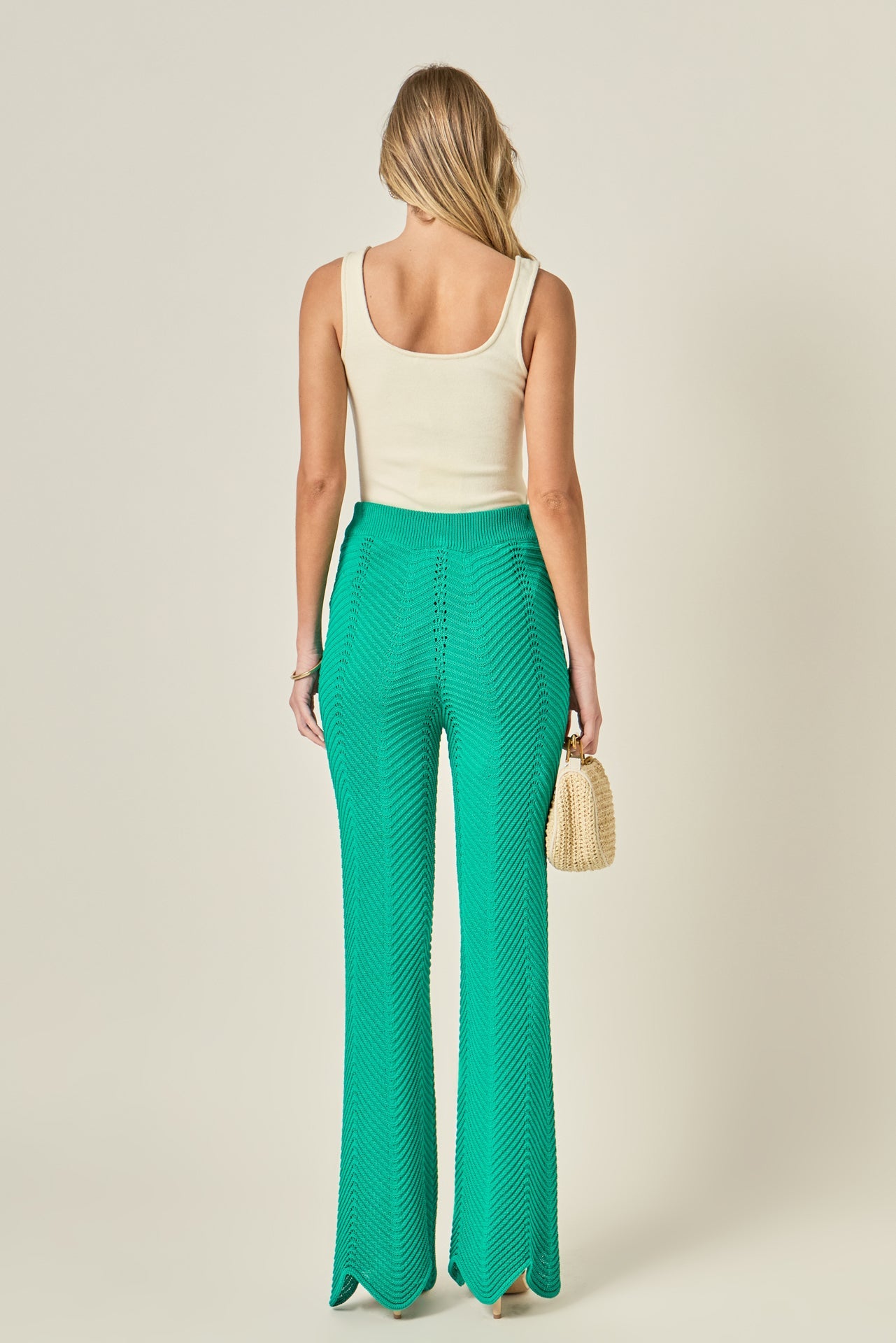 ENGLISH FACTORY - Crochet Knit Pants - PANTS available at Objectrare