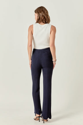 ENGLISH FACTORY - Crochet Knit Pants - PANTS available at Objectrare