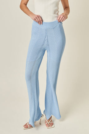 ENGLISH FACTORY - Crochet Knit Pants - PANTS available at Objectrare