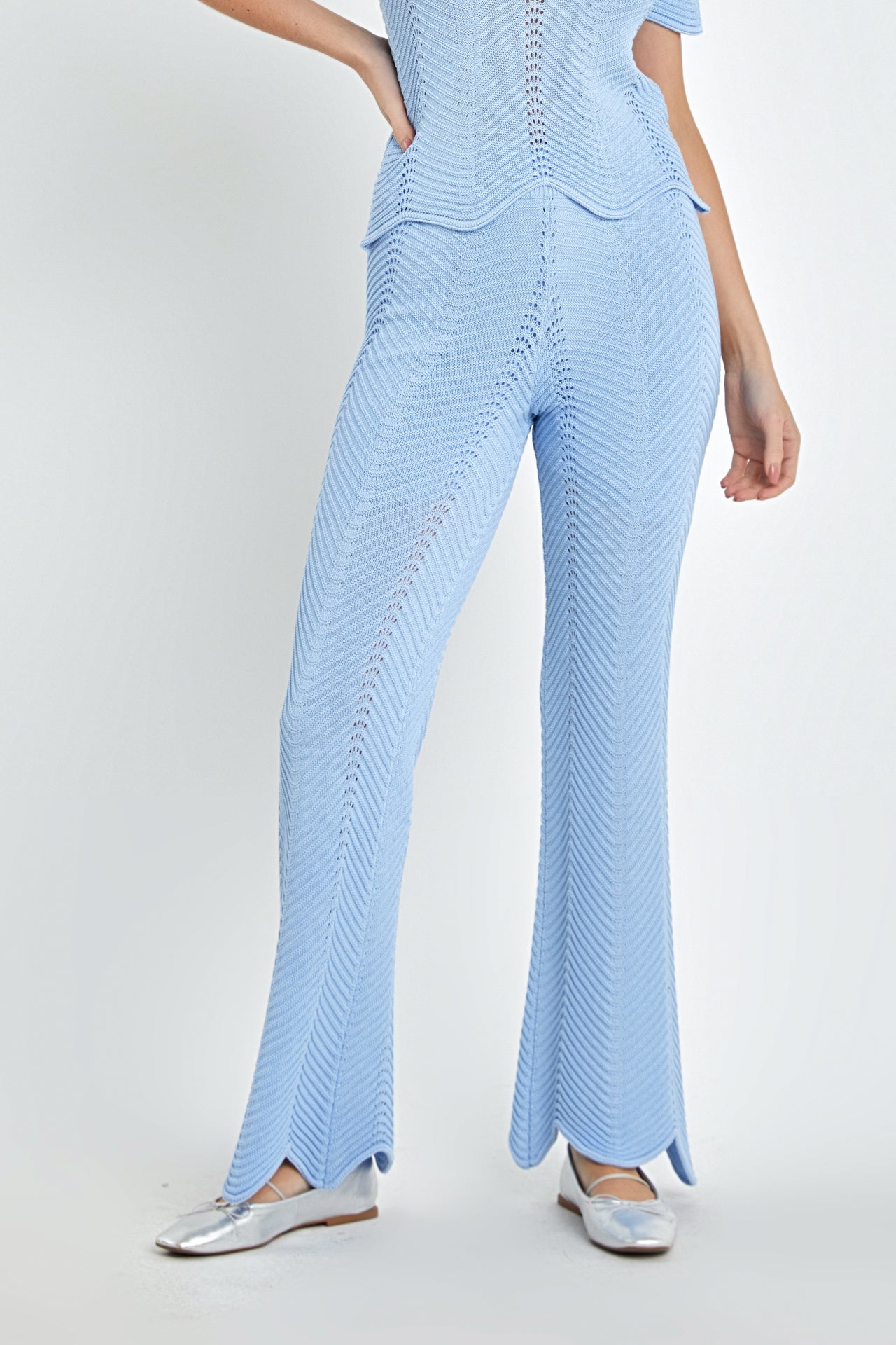 ENGLISH FACTORY - English Factory - Crochet Knit Pants - PANTS available at Objectrare