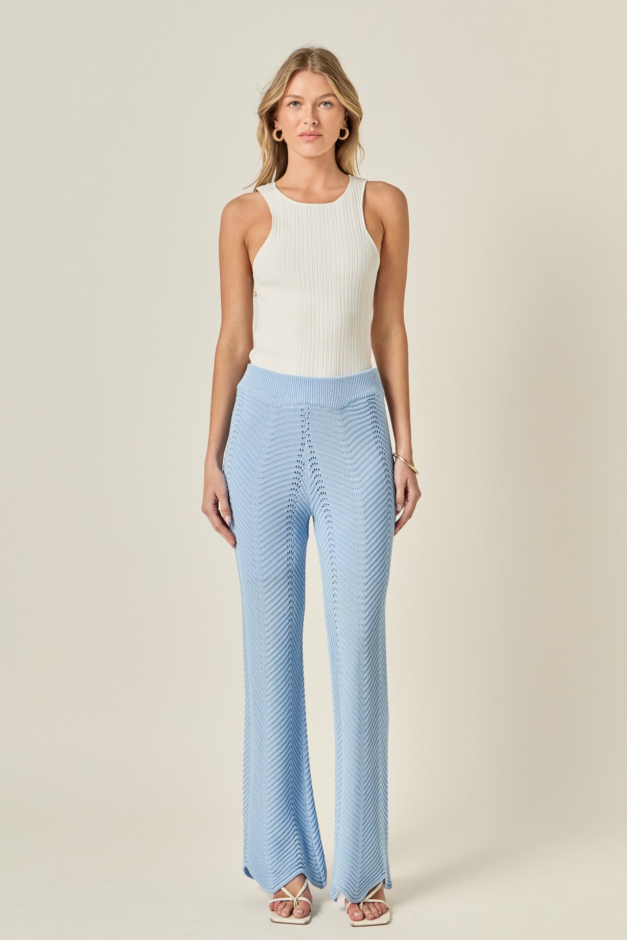 ENGLISH FACTORY - Crochet Knit Pants - PANTS available at Objectrare