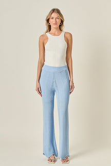 ENGLISH FACTORY - Crochet Knit Pants - PANTS available at Objectrare