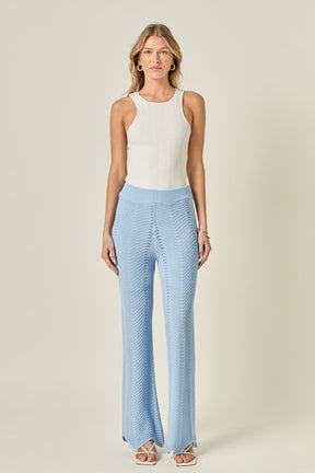 ENGLISH FACTORY - Crochet Knit Pants - PANTS available at Objectrare